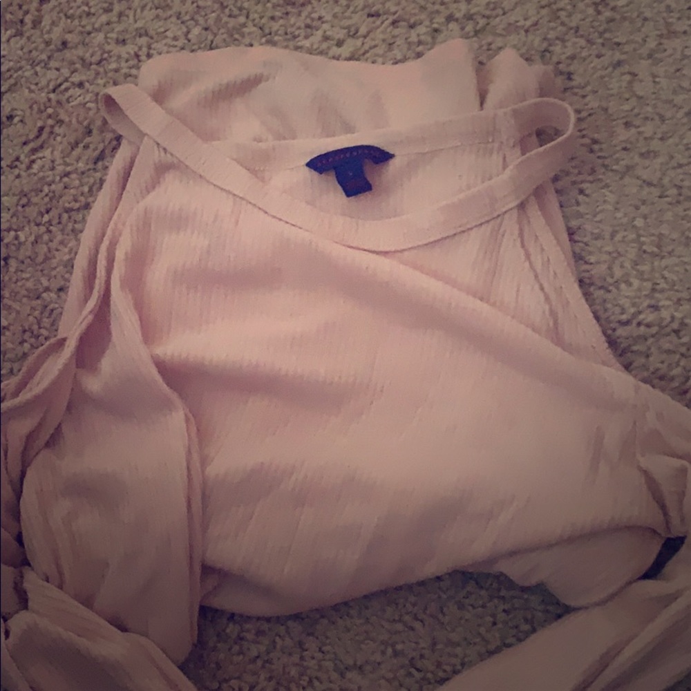 Light pink off the shoulder top